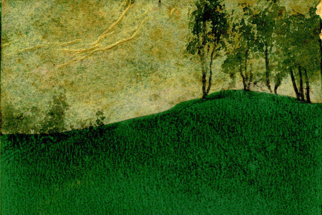 Hill landscape painting, undated, by Emma Bell Miles. Courtesy of the University of Tennessee at Chattanooga Special Collections.